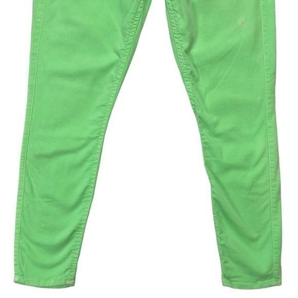 7 For All Mankind Jeans Womens Size 30 Spring Green Skinny Cropped Stretchy - Picture 3 of 13